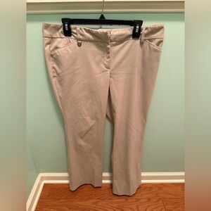 New York & Company light Khaki Boot Cut Dress Pant 14p